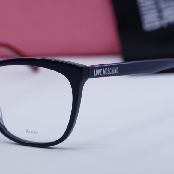 Moschino MOL506 0PJP00 Square Eyeglasses - Blue/Red 56mm - Picture 2 of 12